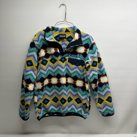 Patagonia Synchilla T-snap pullover timber twist Astec print size S - Picture 2 of 9